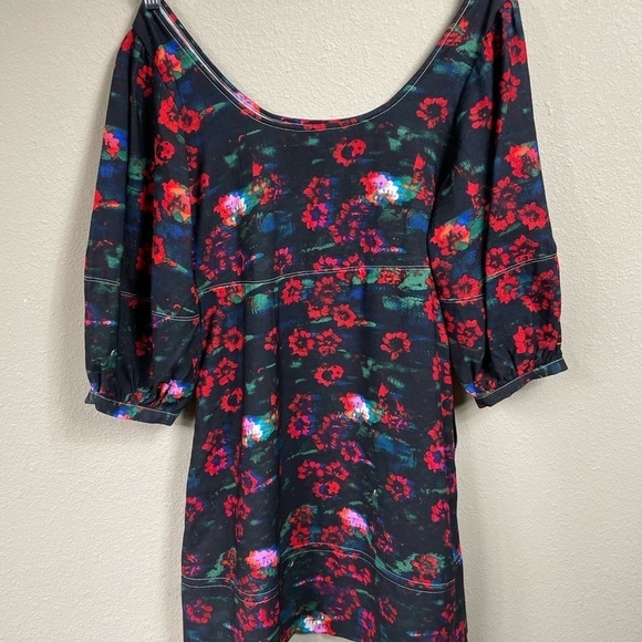 Rachel Comey Target Black Volume‎ 3/4 Peasant sleeve knee length scoop neck sz 2 - Picture 7 of 8